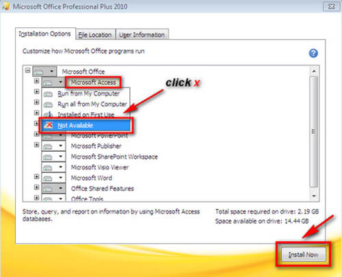 Cài đặt word 2010