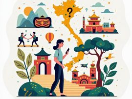 Hình ảnh minh họa các lĩnh vực nghiên cứu đa dạng của ngành Việt Nam học: văn hóa, lịch sử, du lịch.
